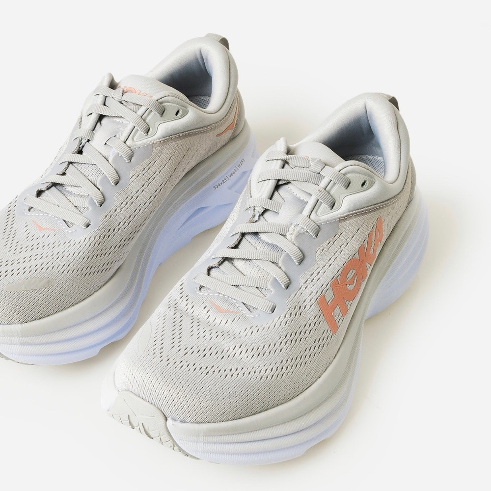 HOKA BONDI 8 SNEAKERS - HARBOR MIST SIZE 8